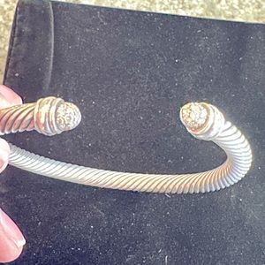 David Yurman cable classic with pave diamond domes